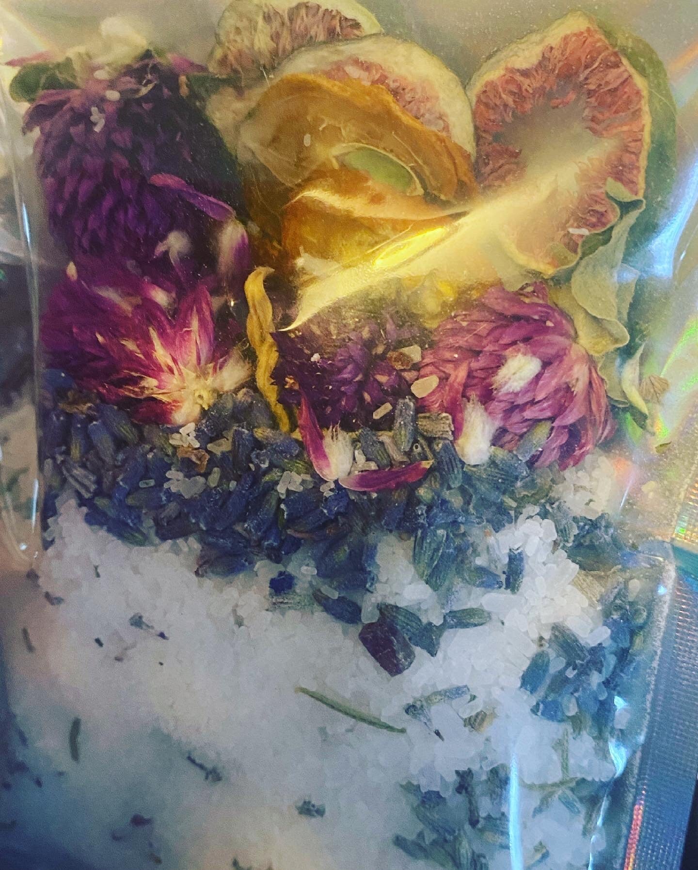 Money Ritual Bath Salts, Abundance Spell, Essential Oils, Herbs, Flowers (4oz)