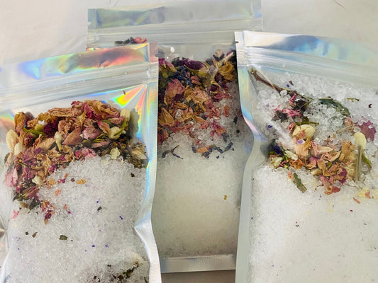 Spiritual Bath Salts Set: Energy Cleanse, Love, Abundance (3 4oz)