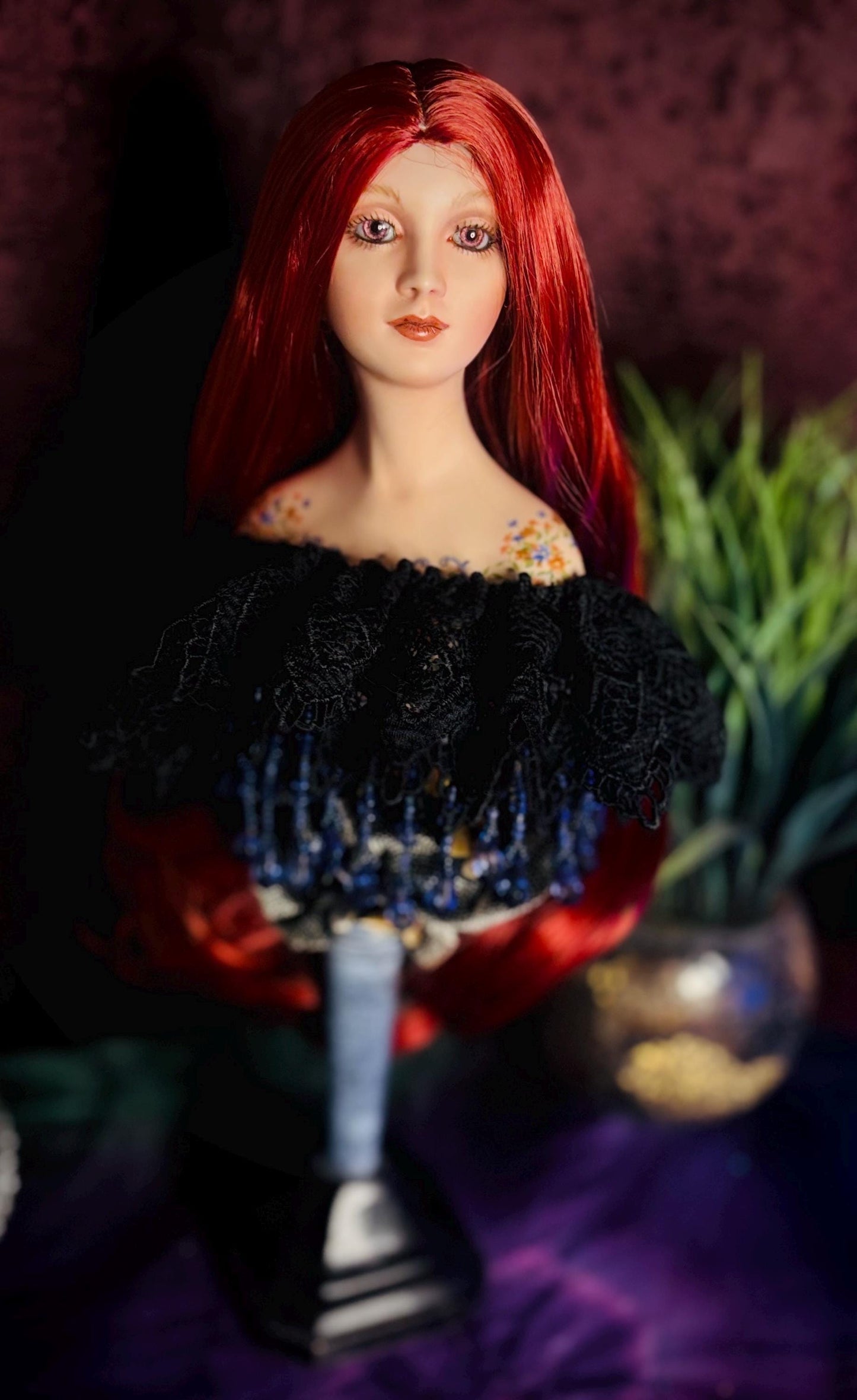 Haunted Dolls - OOAK handmade vessel- Shadow Witch Spirit- Ancient- Powerful Spiritual