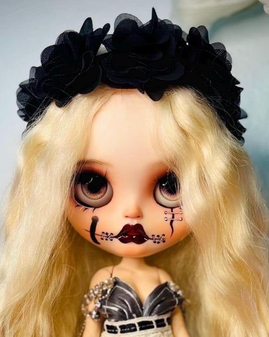 Haunted Dolls Halo- Custom Blythe Vessel- OOAK- Positive Energy