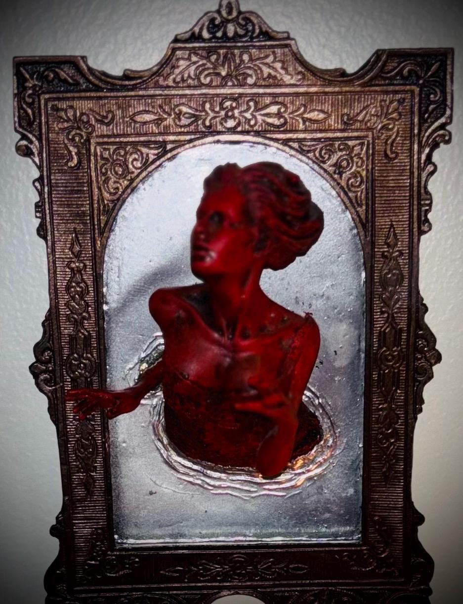 Haunted Ghost Mirror Statue - Spirit Vessel- Highly Active- Spiritual Items