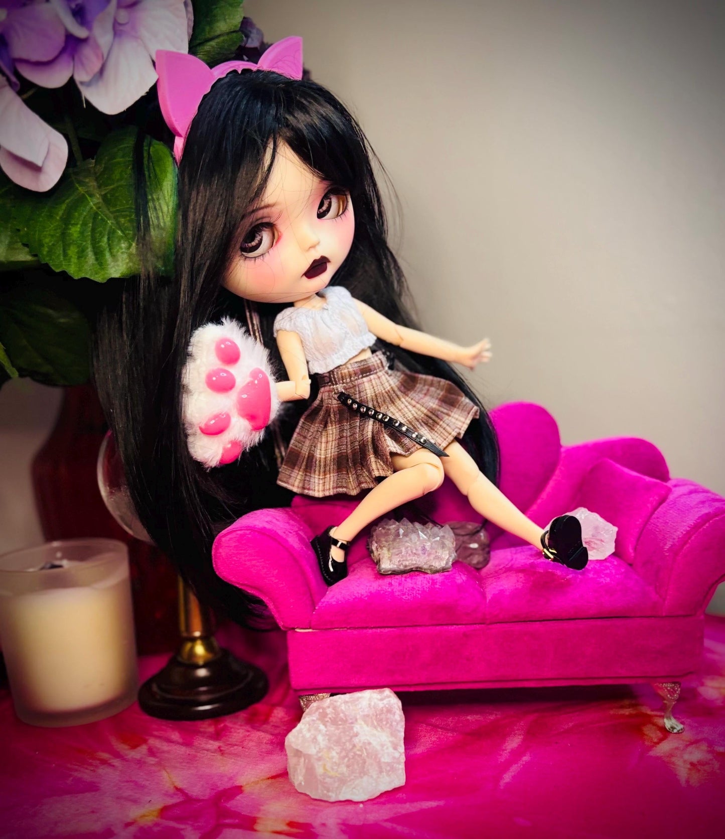 Haunted Doll Vexie- Feline Familiar- Custome Blythe Doll- Highly Active Spirited Companion
