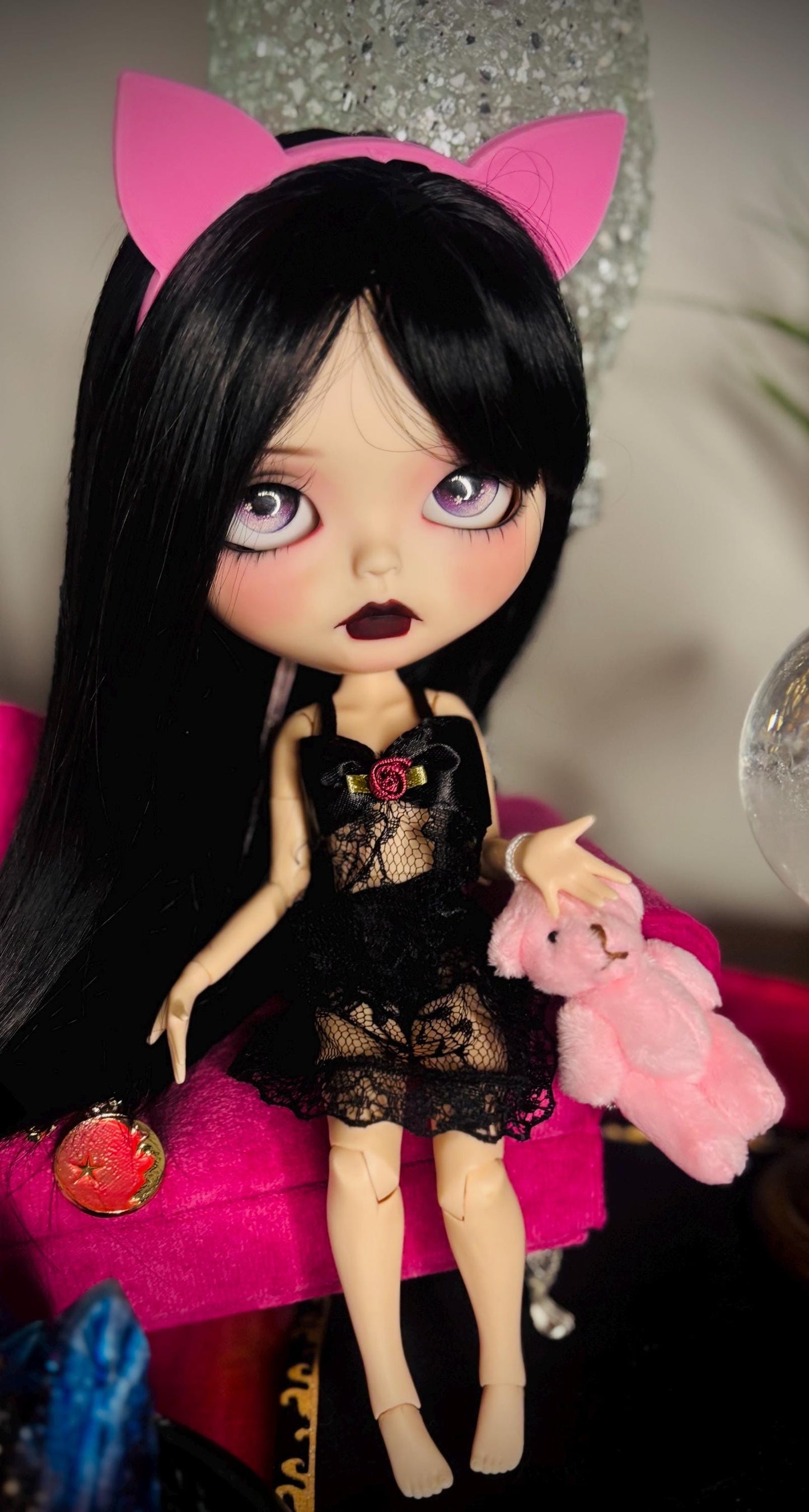 Haunted Doll Vexie- Feline Familiar- Custome Blythe Doll- Highly Active Spirited Companion
