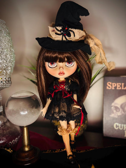 Ebony –Haunted Doll, Custome Made OOAK Blythe doll- Dark Witch- Baneful Workings, protection, strong bond