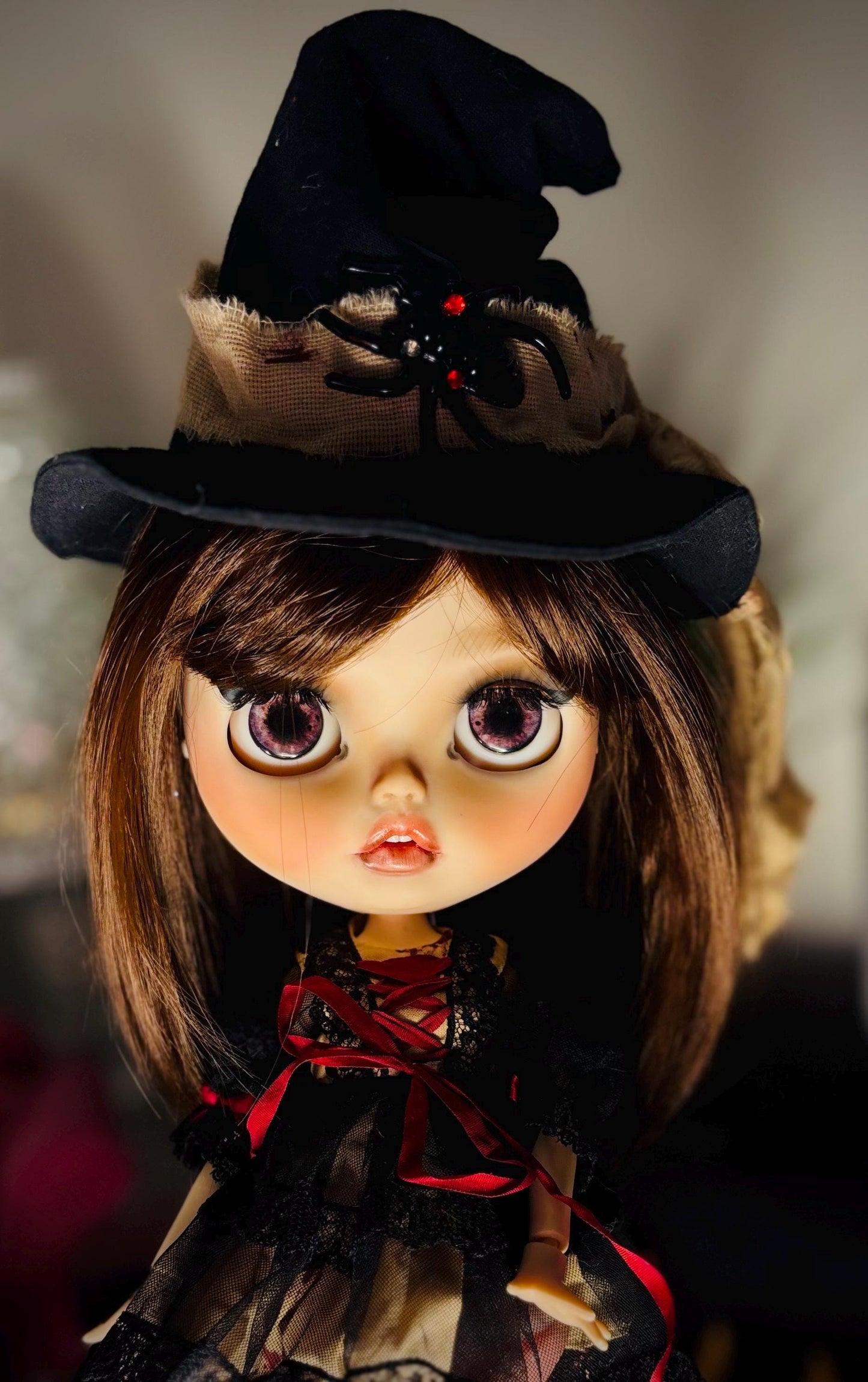 Ebony –Haunted Doll, Custome Made OOAK Blythe doll- Dark Witch- Baneful Workings, protection, strong bond