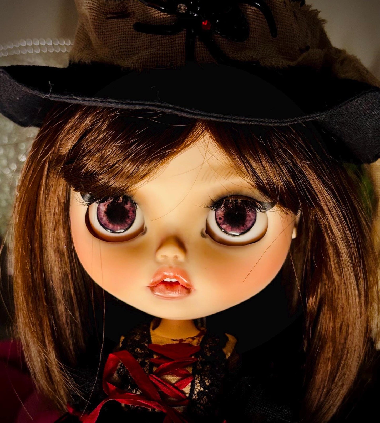 Ebony –Haunted Doll, Custome Made OOAK Blythe doll- Dark Witch- Baneful Workings, protection, strong bond